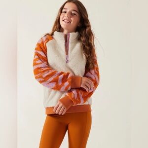 Athleta Girl So Snug Sherpa Half-Zip Pullover. Size large 12